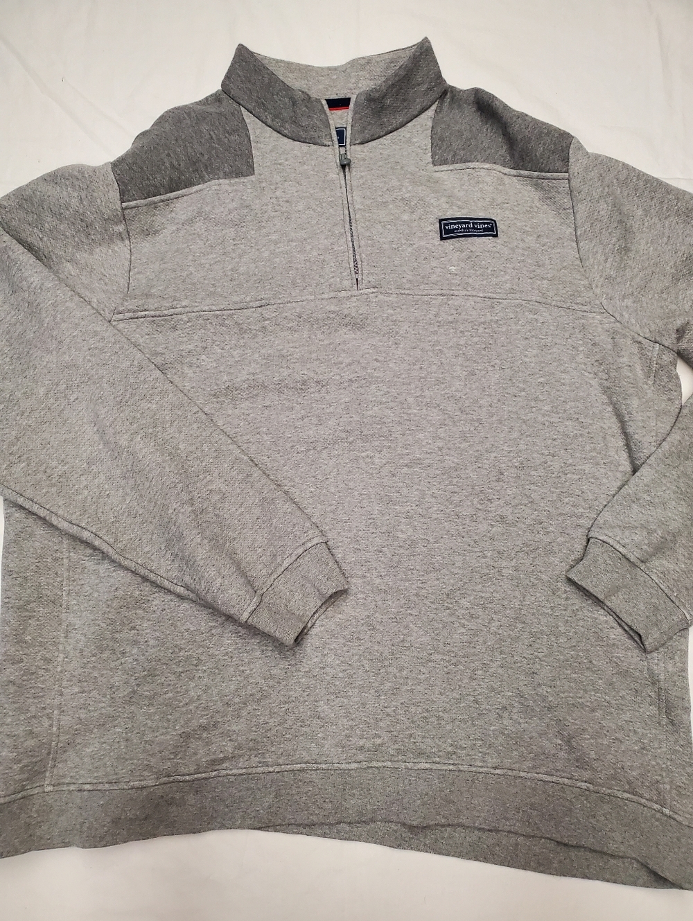 Vineyard Vines Shep Shirt Quarter Zip Pullover XXL Gray Coastal Preppy